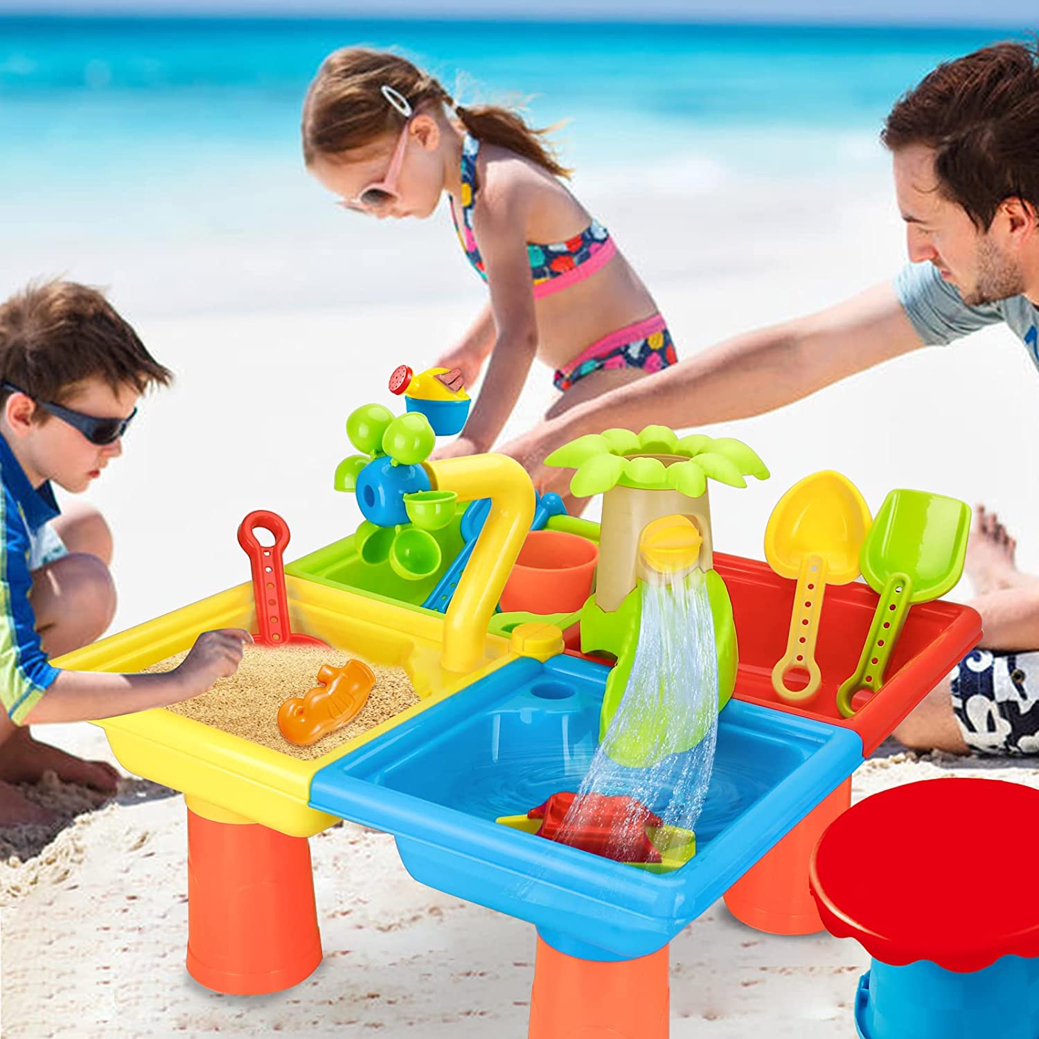 Kids Outdoor Nature Toys - Stół plażowy z piaskiem zabawki dzieci