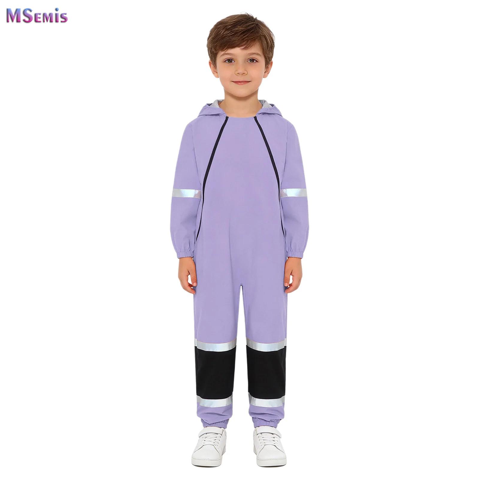Kids Outdoor Overalls - Kombinezon przeciwdeszczowy dla chłopców i dziewcząt,