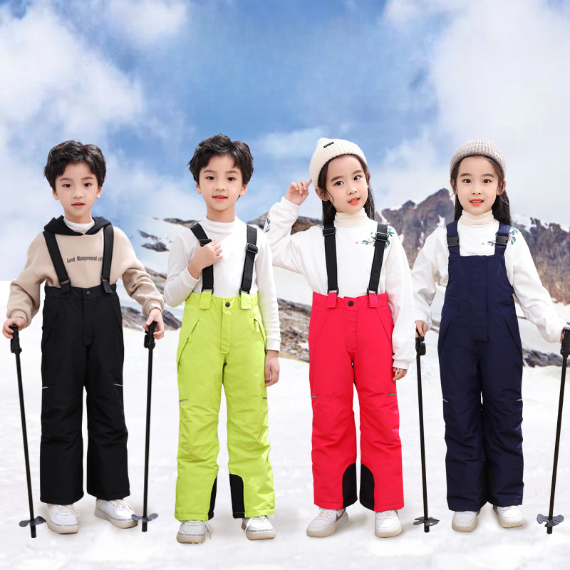 Kids Outdoor Overalls - Wodoodporne sportowe spodnie śnieżne ciepłe spodnie