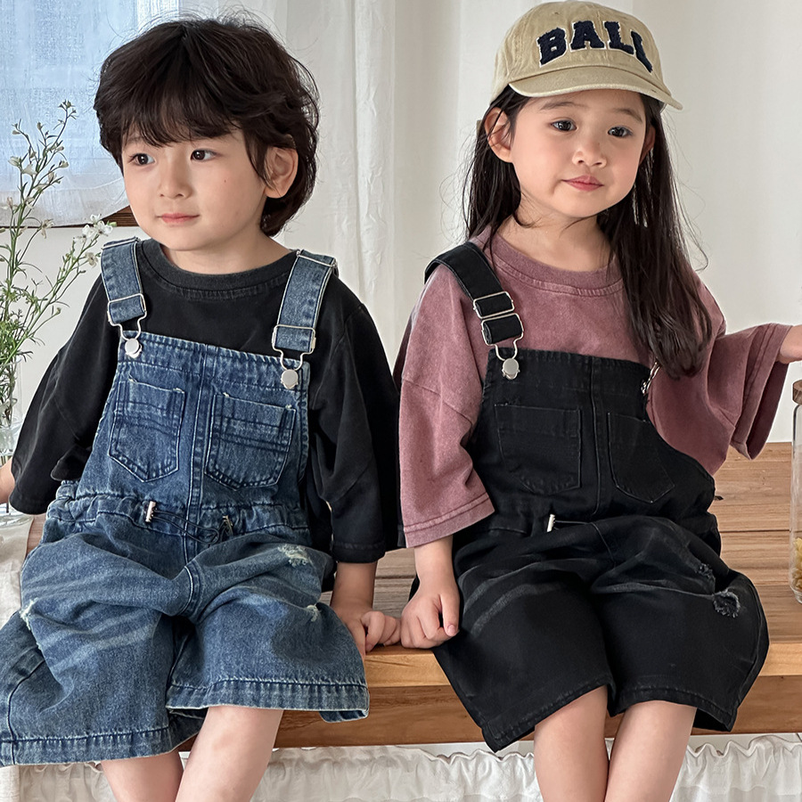 Kids Outdoor Overalls - Letnie unisexowe dżinsowe ogrodniczki dla dzieci