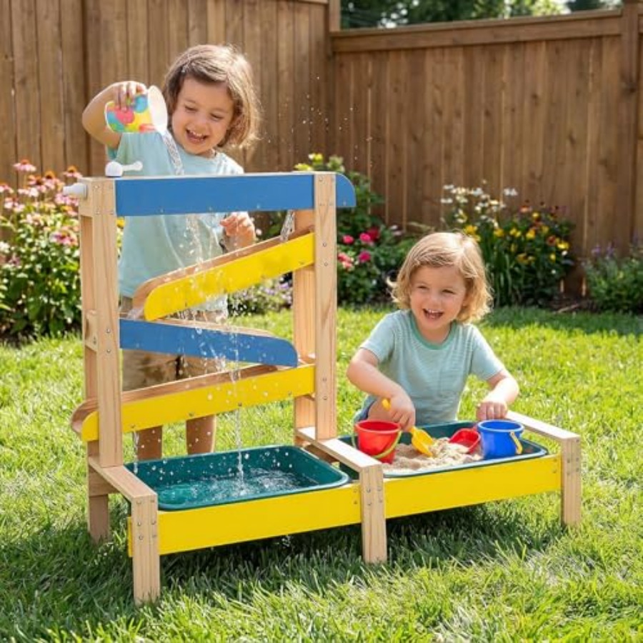 Kids Outdoor Wooden Table - Zestaw do zabawy na zewnątrz dla