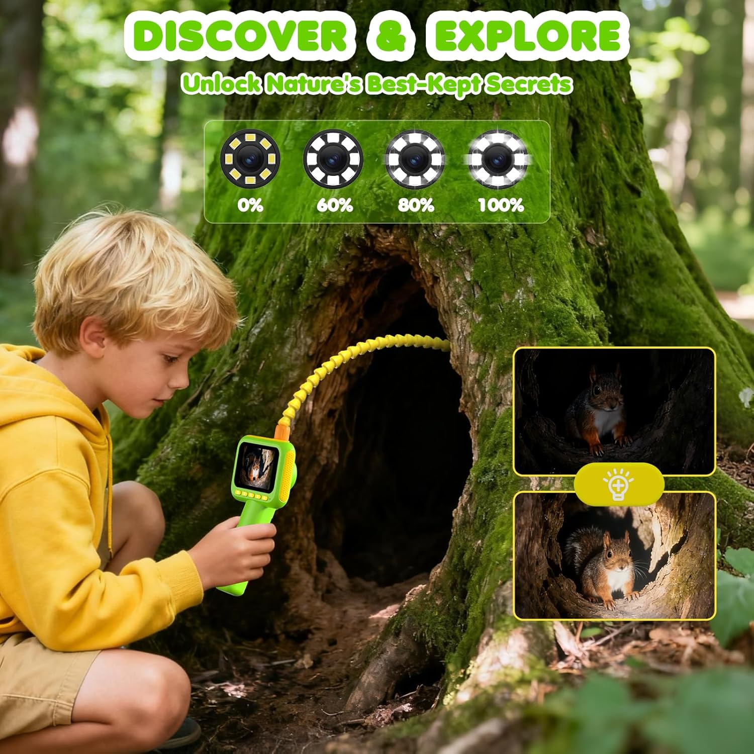 Kids Outdoor Nature Toys - Endoskop dla dzieci, kamera inspekcyjna typu