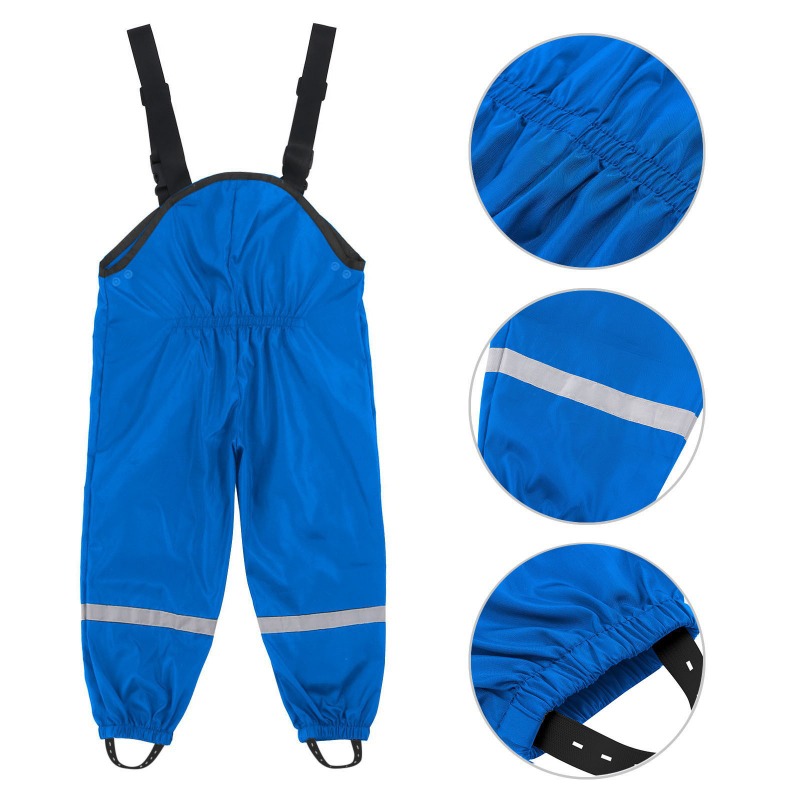 Kids Outdoor Overalls - Oddychające dziecięce spodnie przeciwdeszczowe, wodoodporne ogrodniczki