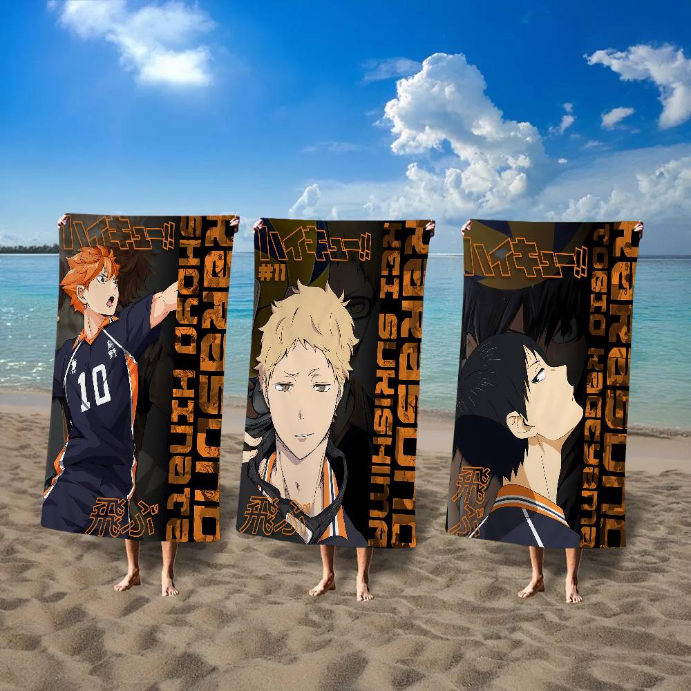 Kids Outdoor Volleyball - Ręcznik kąpielowy Haikyuu Anime Siatkówka Mikrofibra