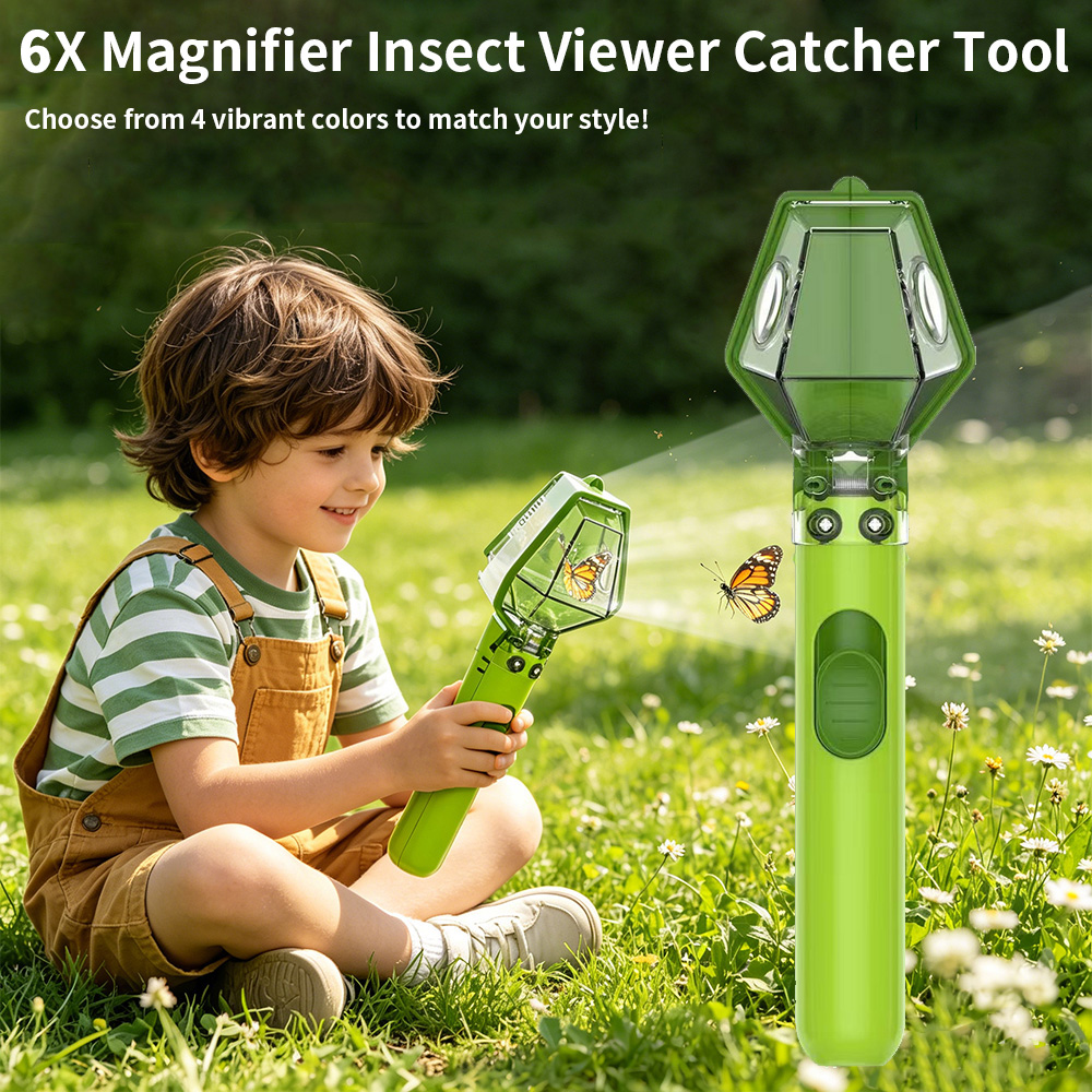 Kids Outdoor Nature Toys - Lupa powiększająca 6X dla dzieci, przezroczysty