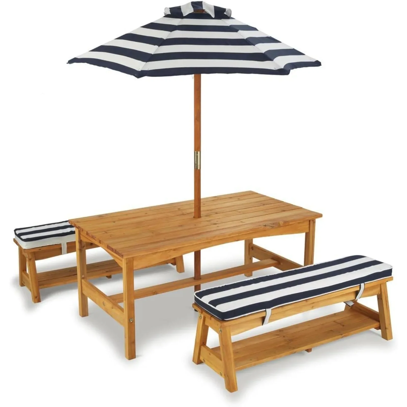 Zestaw drewnianych stołów i ła – Kids Outdoor Table With Umbrella recenzja i cena