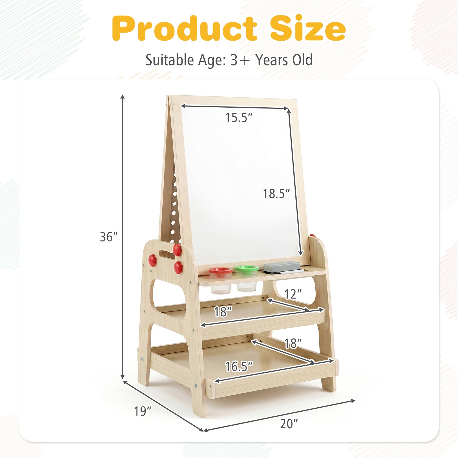 Sztaluga 2w1 dla dzieci, drewn – Kids Outdoor Easel recenzja i cena