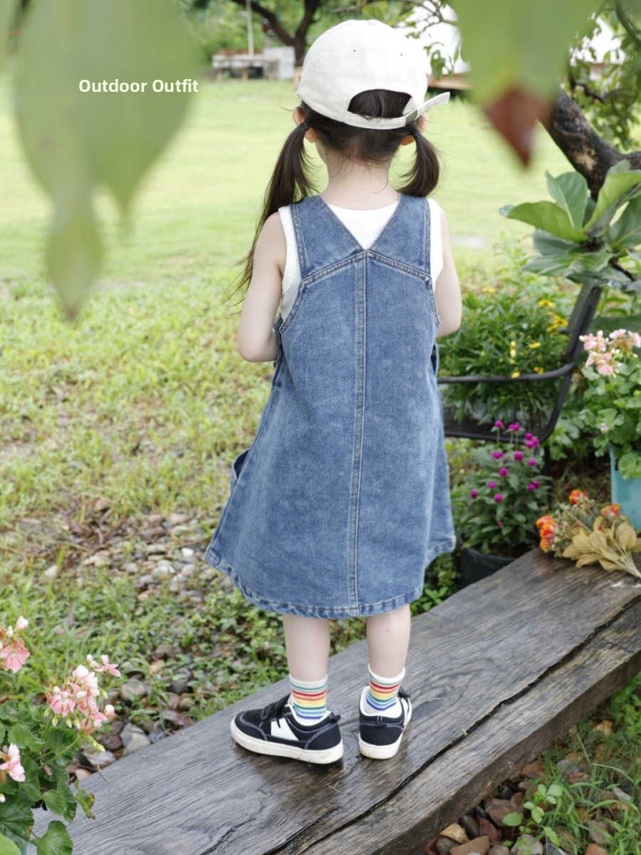 Dziewczęce dżinsowe ogrodniczk – Kids Outdoor Overalls recenzja i cena