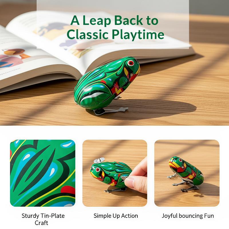 Zabytkowa blaszana żaba skaczą – Kids Outdoor Jumping Toys recenzja i cena