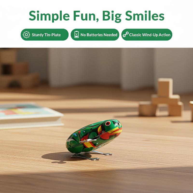 Zabytkowa blaszana żaba skaczą – Kids Outdoor Jumping Toys recenzja i cena