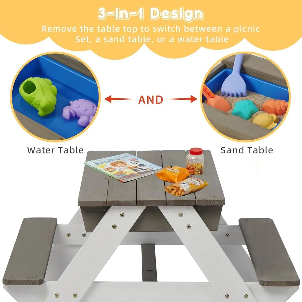 Konwertowalny drewniany stolik – Kids Outdoor Table With Umbrella recenzja i cena