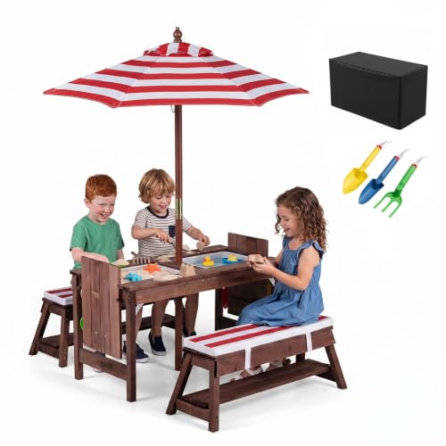 Drewniany stolik piknikowy dla – Kids Outdoor Wooden Table recenzja i cena