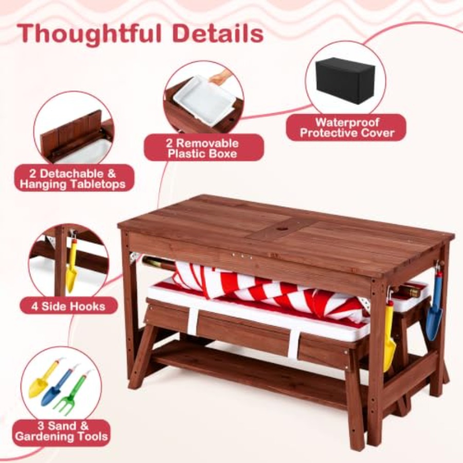 Drewniany stolik piknikowy dla – Kids Outdoor Wooden Table recenzja i cena