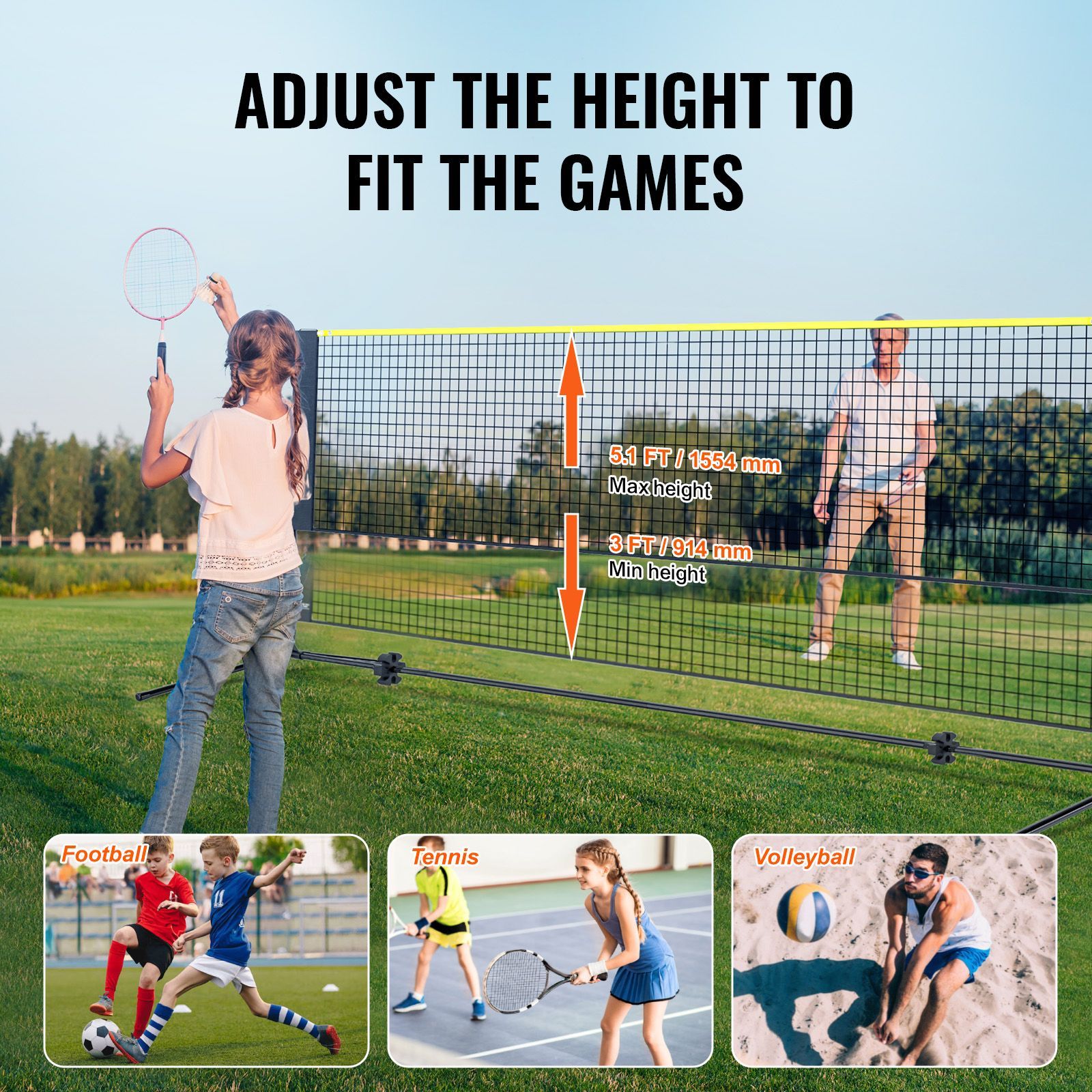 Siatka do badmintona, siatka d – Kids Outdoor Volleyball recenzja i cena