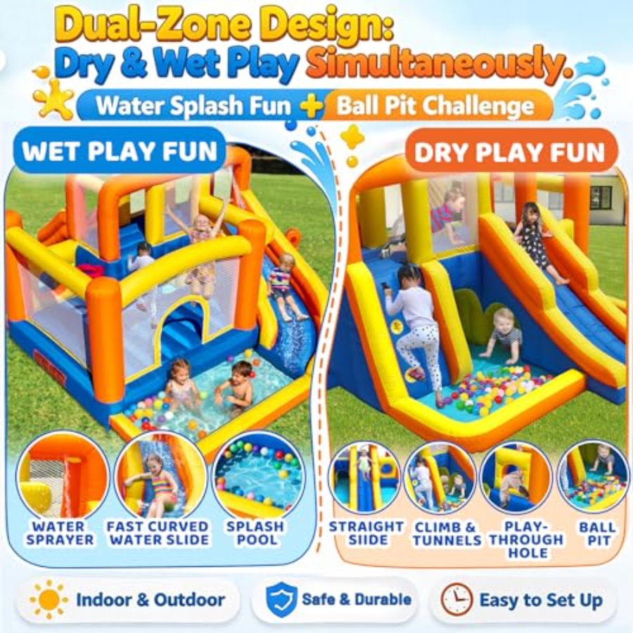 Zewnętrzna dmuchana zjeżdżalni – Kids Outdoor Zone recenzja i cena