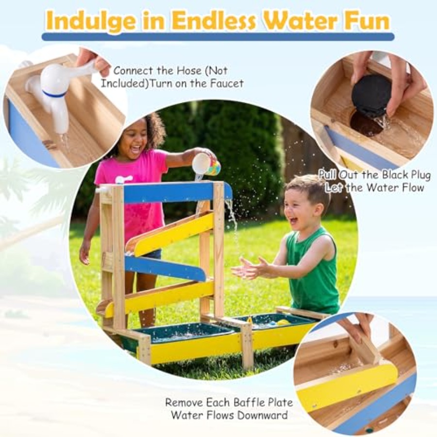 Zestaw do zabawy na zewnątrz d – Kids Outdoor Wooden Table recenzja i cena