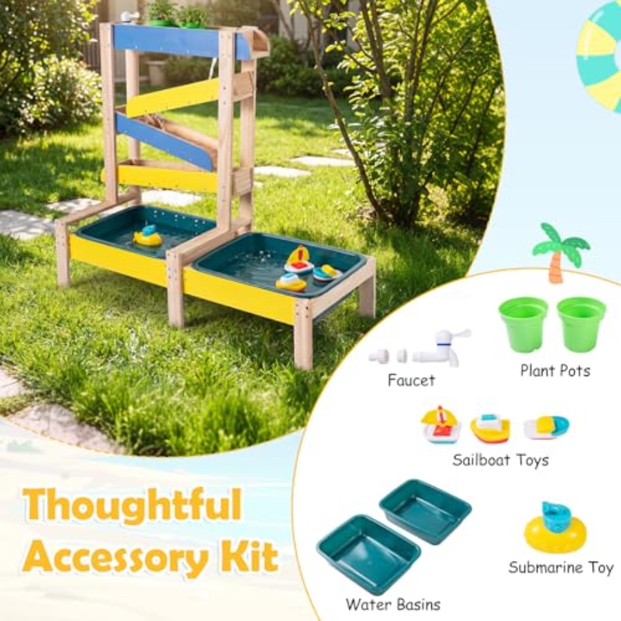 Zestaw do zabawy na zewnątrz d – Kids Outdoor Wooden Table recenzja i cena