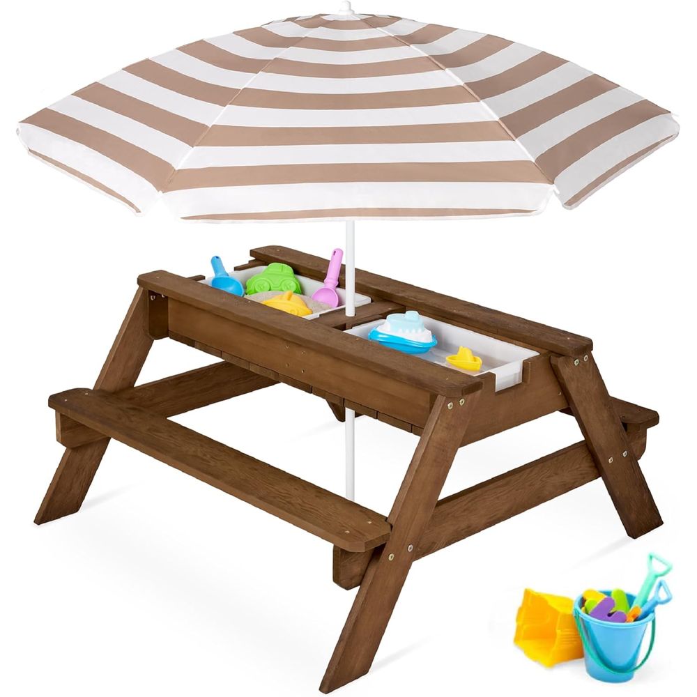 Stół piknikowy dla dzieci z pa – Kids Outdoor Table With Umbrella recenzja i cena