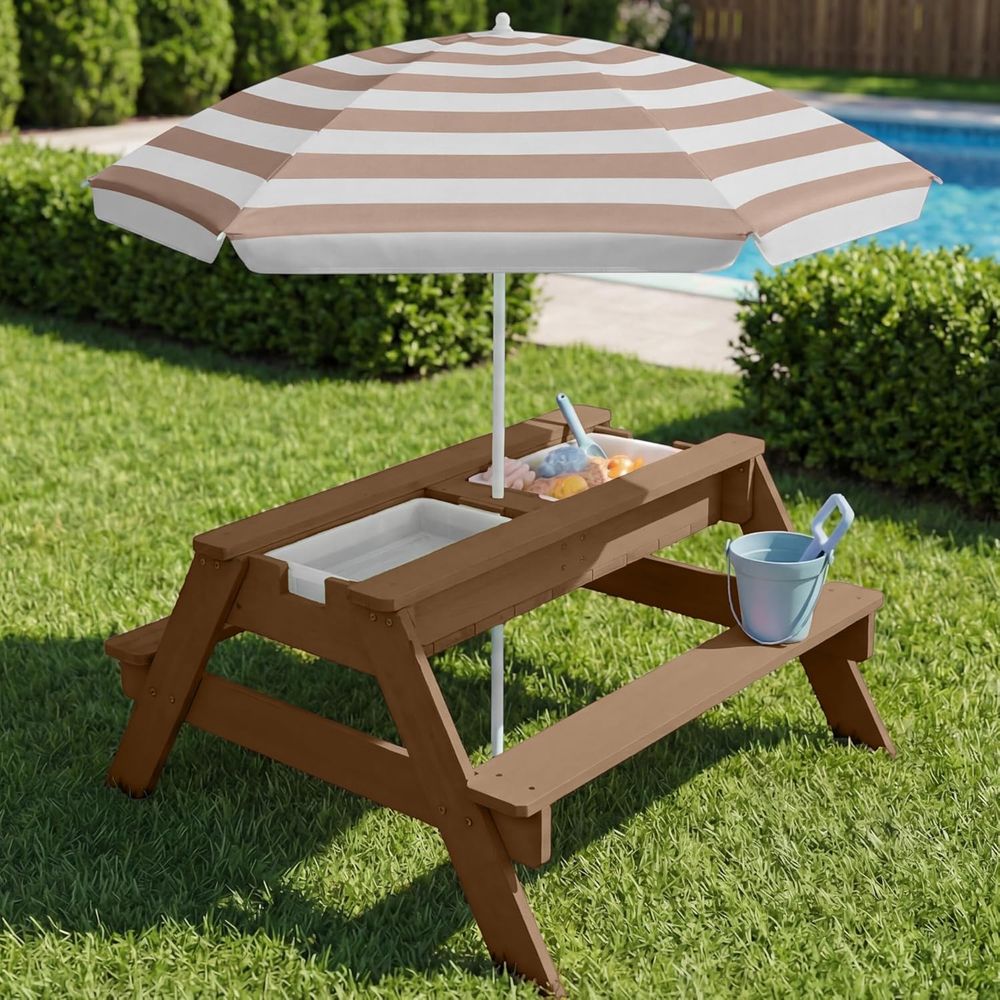Stół piknikowy dla dzieci z pa – Kids Outdoor Table With Umbrella recenzja i cena