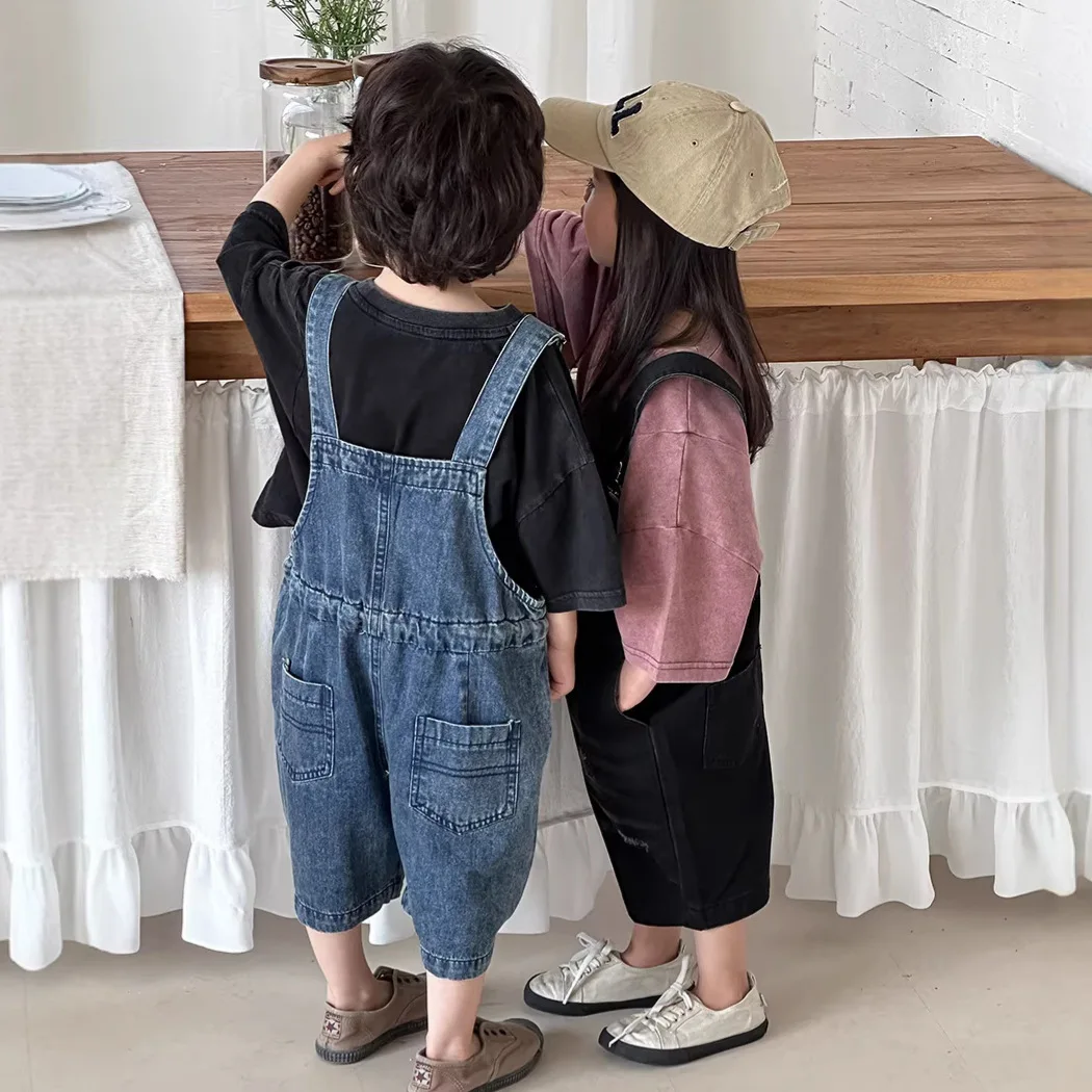 Letnie unisexowe dżinsowe ogro – Kids Outdoor Overalls recenzja i cena