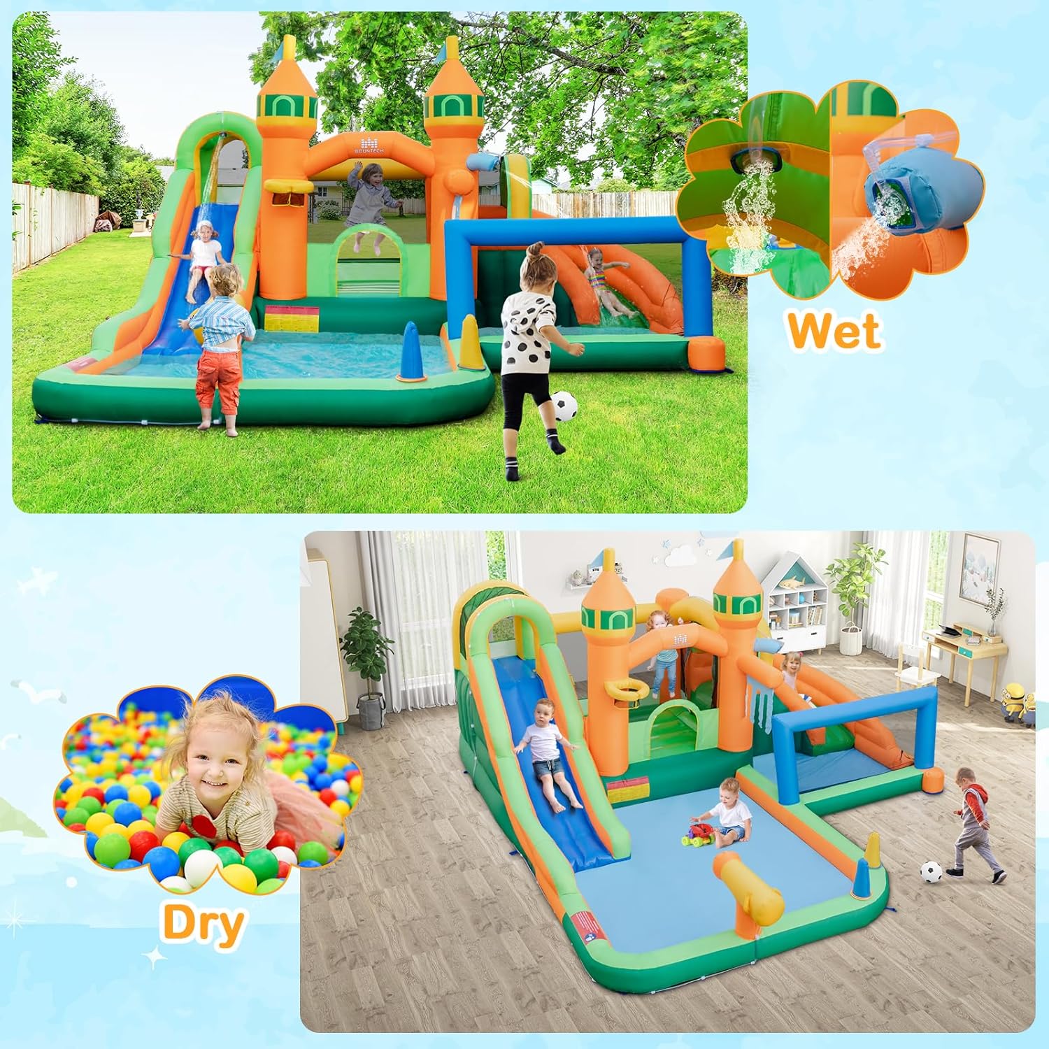 Nadmuchiwany park wodny 9 w 1  – Kids Outdoor Inflatable recenzja i cena