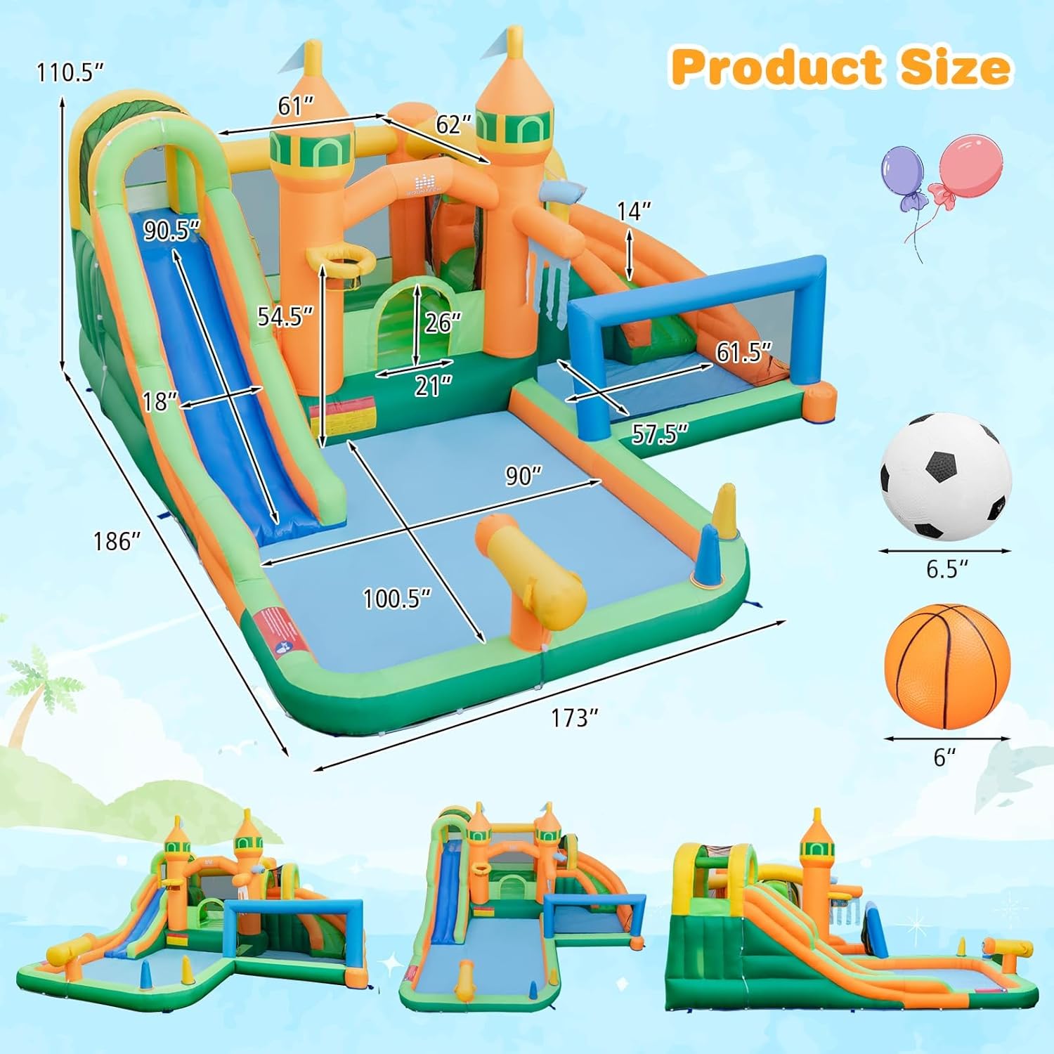 Nadmuchiwany park wodny 9 w 1  – Kids Outdoor Inflatable recenzja i cena
