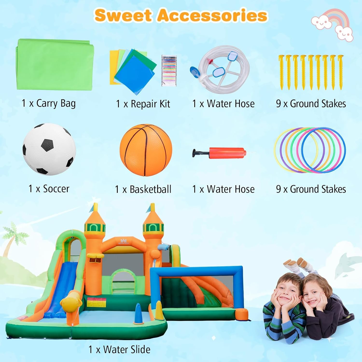 Nadmuchiwany park wodny 9 w 1  – Kids Outdoor Inflatable recenzja i cena